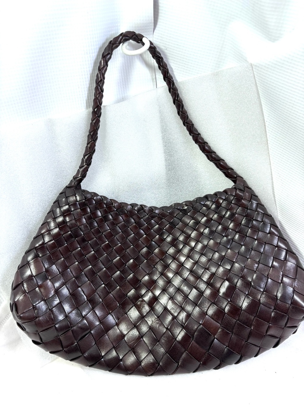 Dragon Diffusion Rosanna Leather Suede Shoulder Bag. Dark Brown. - Picture 3 of 16